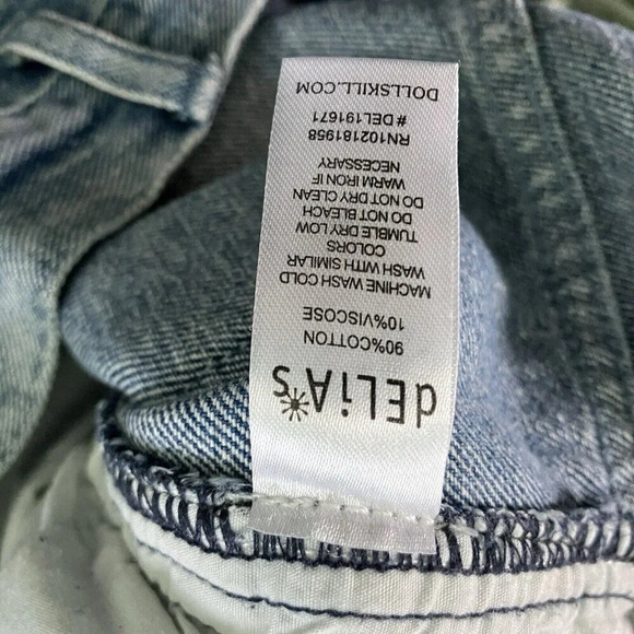 Delia’s x Dollskill Checkered Stripe Boyfriend  Jeans Medium - Picture 5 of 6